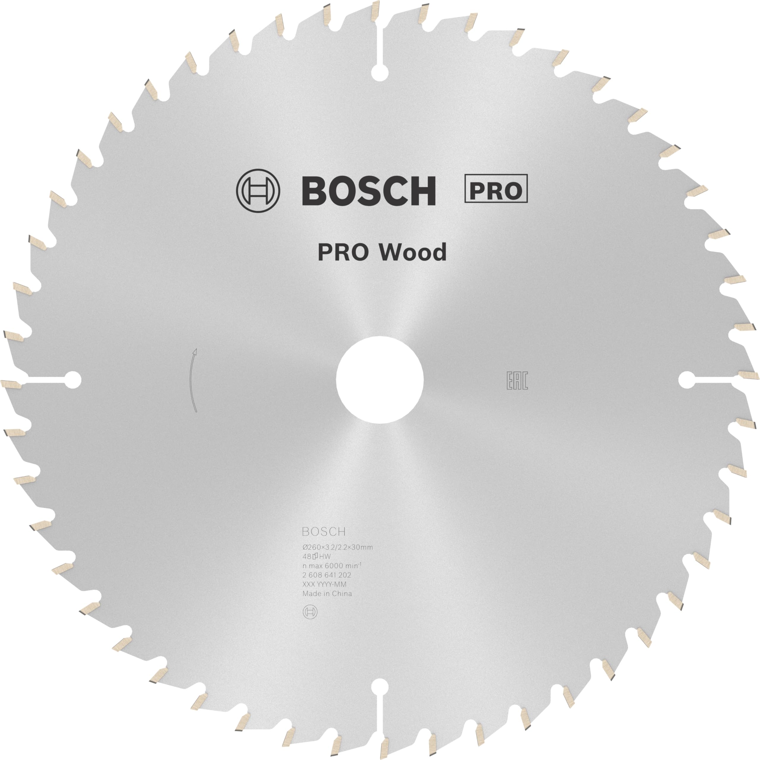 Bosch 1x PRO Wood Circular Saw Blade for Corded Mitre Saws (for Softwood, Hardwood, Ø mm, Professional Accessory Mitre Circular Saw)