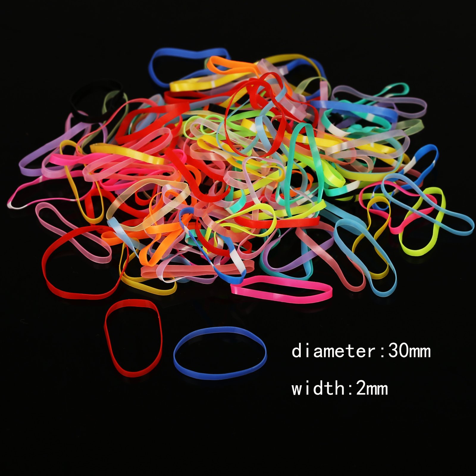 3000 Pcs Multi Color Hair Bands,SEELOK Elastic Braiding Bands Rubber Hair Ties Hair Holder for Kids Baby Girls (Mixed)