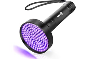 ESCO LITE UV Black Light Flashlight, Powerful 128LED Handheld Ultraviolet Flashlight Upgraded Bright Blacklight Detector for Dog Urine, Scorpion and Bed Bug
