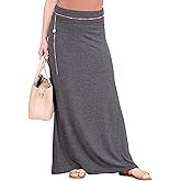 Popana Long maxi skirts for women – High Waisted Flowy Long Skirt for Women, Casual A-Line Plus Size Maxi Skirt