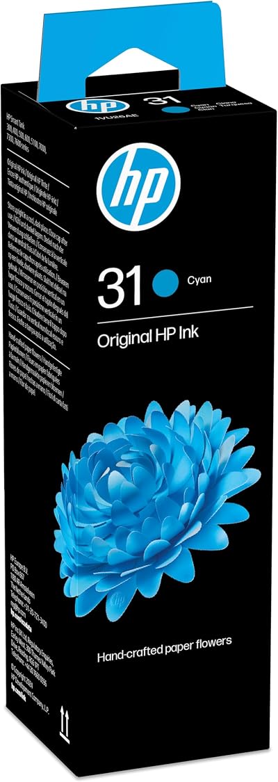 HP Original Cyan Ink Bottle 31-70ml for Smart Tank Wireless 400 500 600