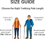 TheFitLife Collapsible Trekking Poles Lightweight Folding Poles 100-135cm view 3