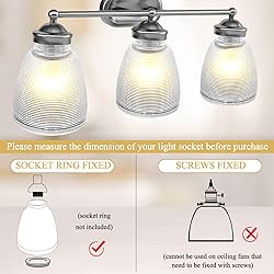Retisee 9 Pcs Ceiling Fan Light Covers, Clear
