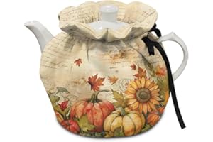 HUISEFOR Sunflower Tea Cozy for Teapot Fall Tea Cosy with Insulated Pad Heat Resistance Kettle Cover Coffee Pot Dust Cover Fa