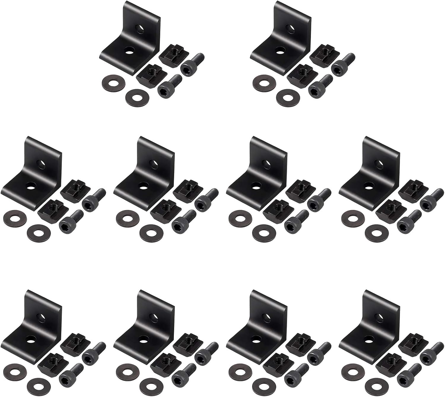 EYPINS 4040 4080 Aluminum Corner Braces Brackets Plates, 10pcs 90 Degree Right Angle Brackets for DIY Strut Profiles