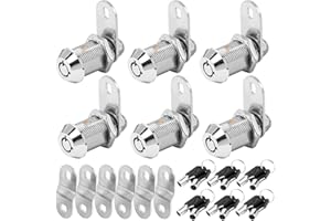 SISSINDA Cam Locks RV Storage Locks with Keys(1 Inch 6Pack), Keyed Alike - Fits 3/4' Max Door Thickness