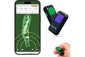 Dprofy Golf Caddie Pro Smart Golf GPS Range Finder, 2Pcs GPS Devices Work with Dprofy APP, Voice Broadcast Course and Hole Distance Information, Support Two People Use