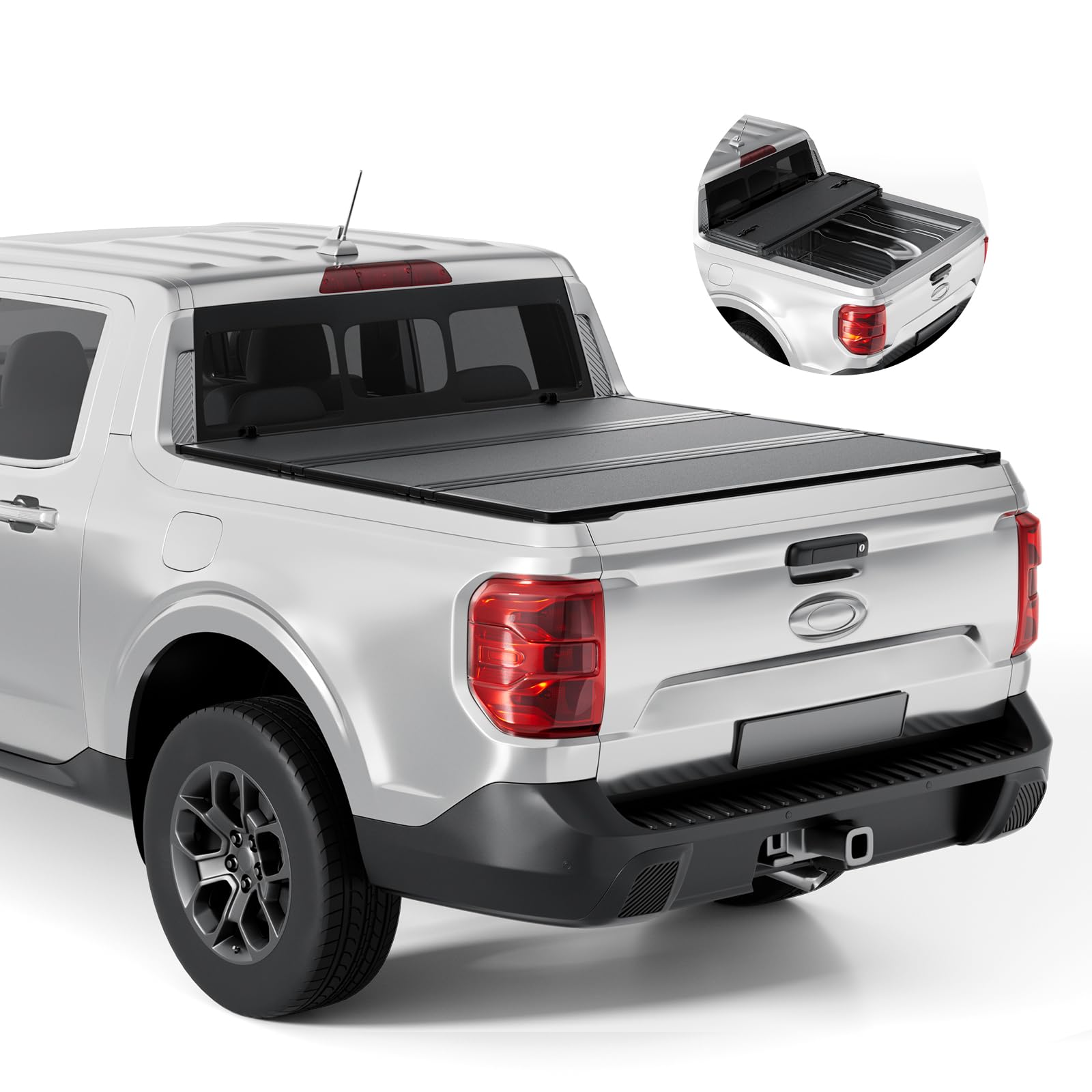 Photo 1 of ****FACTORY SEALED***
Tono King FRP Hard Tri-fold Tonneau Cover Fold Truck Bed Covers Compatible with 2022-2026 Ford Maverick 4' 6" Bed (54.4")