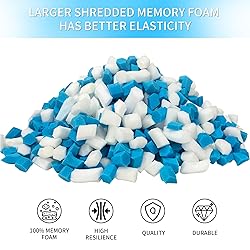 HONEHO 40 LBS Shredded Memory Foam Filling, Bean