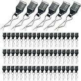 ZQToday 60PCS 1mm RC Body Clips with Pull Tabs for All 1/12 1/14 1/16 1/18 Scale Hyper go,Redcat Traxxas HPI Himoto HSP Exceed RC Car Body Clips,for SCX24 TRX4M H165 RC Car Truck Buggy Parts