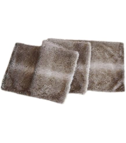 Fennco Styles Gold Faux Fur Foil Table Runner - 16x90 Inches, Glamorous Holiday & Christmas Decor - View #2