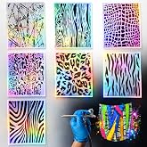 LiME LiNE Airbrush Stencil Set, Wood Grain, Grunge, Animal Print Custom Paint Template