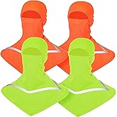 Seematn 4 Pcs Balaclava Sun Men Face Mask UV Protection with Reflective Strip for Construction Work Neck Covers Summer