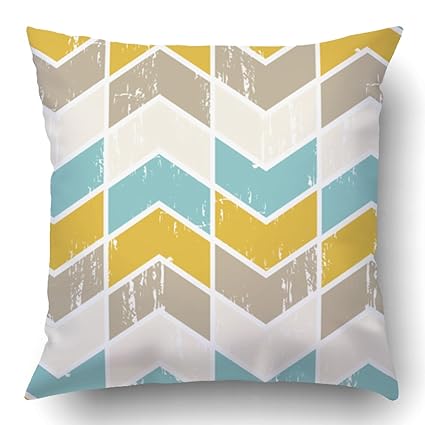 Amazon Com Soksar Throw Pillow Cover Chevron Pattern Scratched