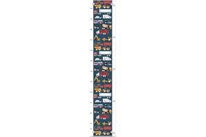 THISWEAR Kid Room Decor Firetruck Police Car Truck and Train Growth Chart for Kids Measurement Growth Chart