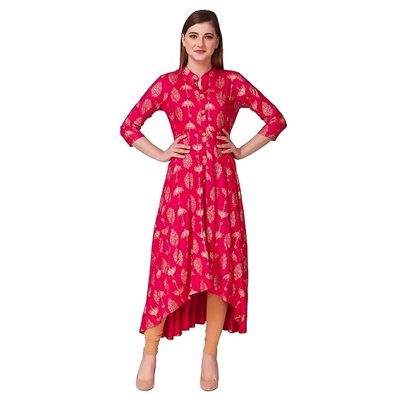 Women's Rayon Printed Anarkali Kurta