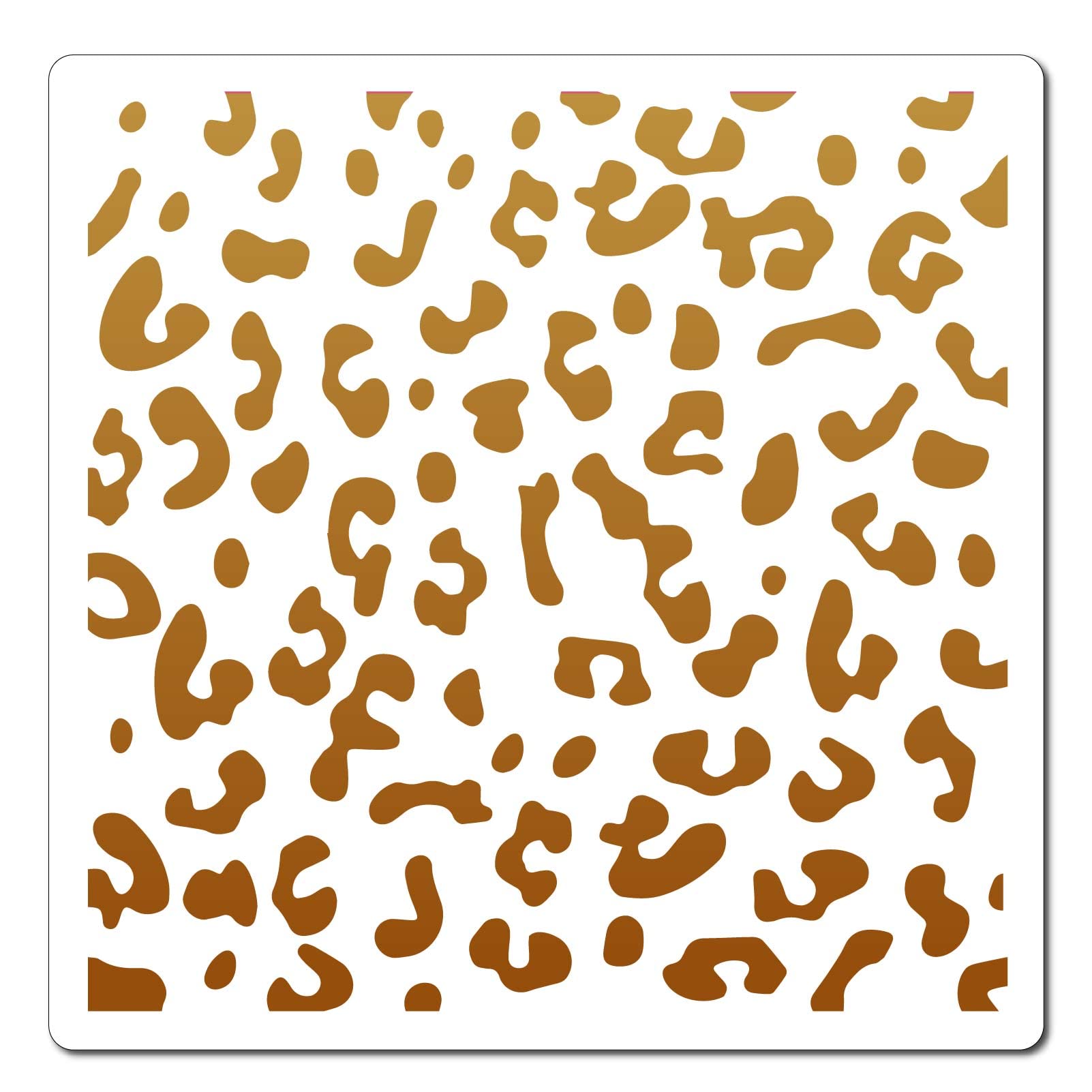 GORGECRAFT Leopard Print Stencil Template Geometric Pattern 30x30cm Large Reusable Plastic Square Stencil Sign for Painting on Wood Wall Scrapbook Card Floor Drawing DIY Decor Crafts