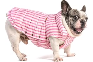 SPACE LION Dog Puffer Jacket, Down Winter Coat, Durable Outdoor Coat for Cold and Windy Conditions, Waterproof, Lightweight Jacket, Adjustable Fit for Small, Medium, Large Dogs(Pink,12/M)