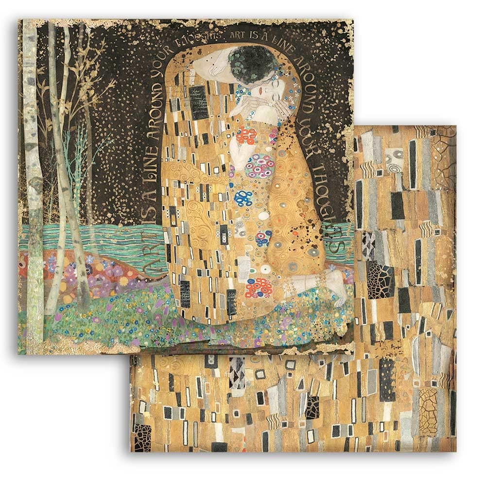 STAMPERIA INTERNATIONAL, KFT Scrapbooking Double face Sheet-Klimt The Kiss, Various, 30,5x30,5 cm