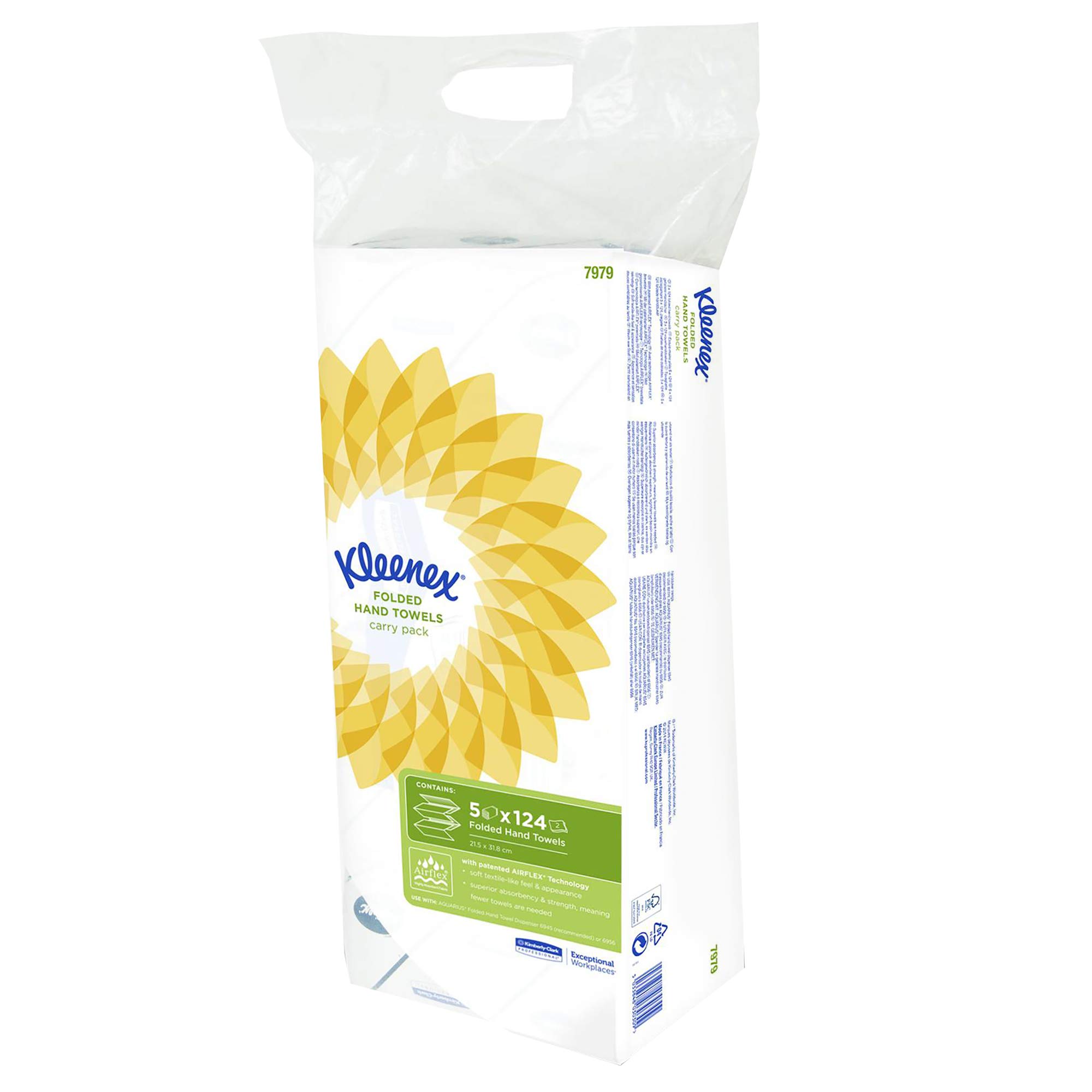 Kleenex Ultra, 7979, Interfolded Hand Towels, 2 ply, White, 1 pack x 124 sheets (620 total)