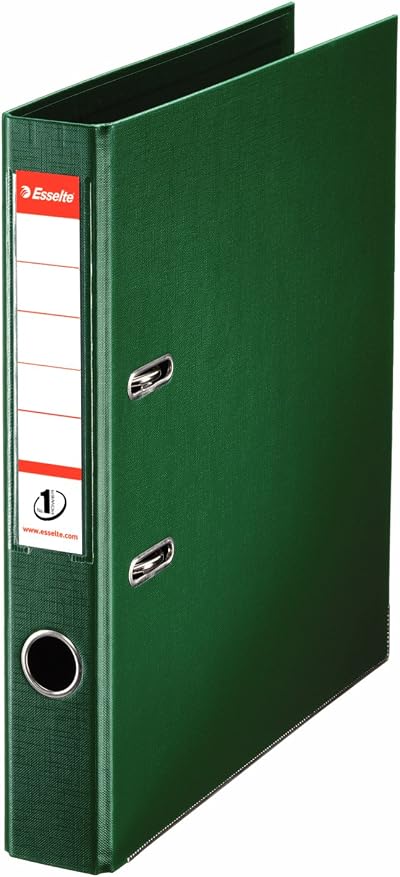 Esselte A4 Lever Arch File Green 52mm Spine Pack of 10
