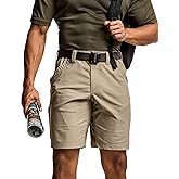 CQR Men's Flex Casual Cargo Shorts, Lightweight Water Resistant Golf Shorts, Stretch Tactical Work Shorts with Multi-Pocket