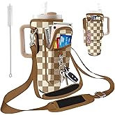 LAOTANGJIA Stanley Carrier Bag for Stanley 40oz/30ozTumbler with Phone with 2 Adjustable Strap,3 Pockets Bottle Stanley Cup Carrier Bag & Case,Accessories for Hiking Travelling