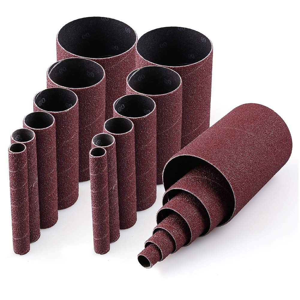 Spindle Sander Sleeves, 18PCS 60 Grit Sanding Sleeves by 60Grit,18Pack