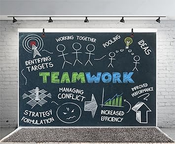 Amazon Com Leyiyi 10x8ft Photography Background Teamwork Sketch
