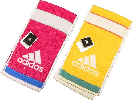 Amazon Co Jp Adidas アディダス スリムスポーツタオル 15 1cm 2枚組 高吸水性 肌触り優しいフルフィーコットン使用 Agフレッシュ 抗菌防臭 加工 Sek青マーク取得 スポーツ アウトドアに最適 プレジー柄 ホーム キッチン