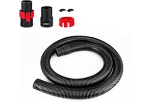 Shop-Vac 8' X 2-1/2" Universal Hose Black, Replacement Hose Compatible with Rigid, Dewalt, Husky, Craftsman, Bauer, Masterforce Vacuum Cleaners