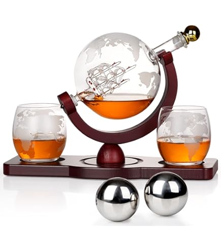 100 USD American Bill Whiskey Decanter Set. Unique Ecuador