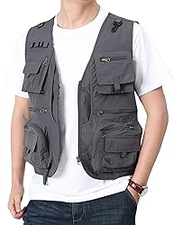 Flygo Men's Fishing Vest Summer Outdoor Lightweight