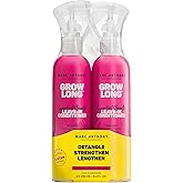 Marc Anthony Leave-In Conditioner Spray & Detangler, Grow Long Biotin, 2-pack - Anti-Frizz Deep Conditioner For Split Ends & Breakage - Vitamin E, Caffeine & Ginseng for Curly, Dry & Damaged Hair