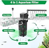 AQQA 4-in-1 Fish Tank Filter 450L/h Adjustable Pump for Tanks up to 120L view 2