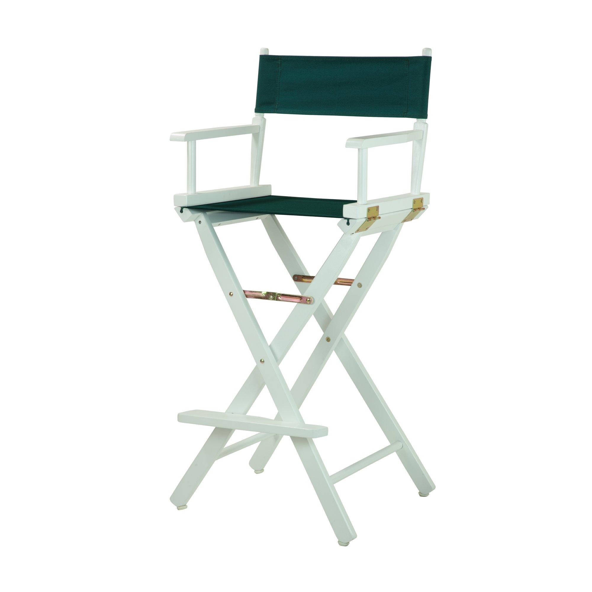 Casual Home Director's Chair ,White Frame/Hunter