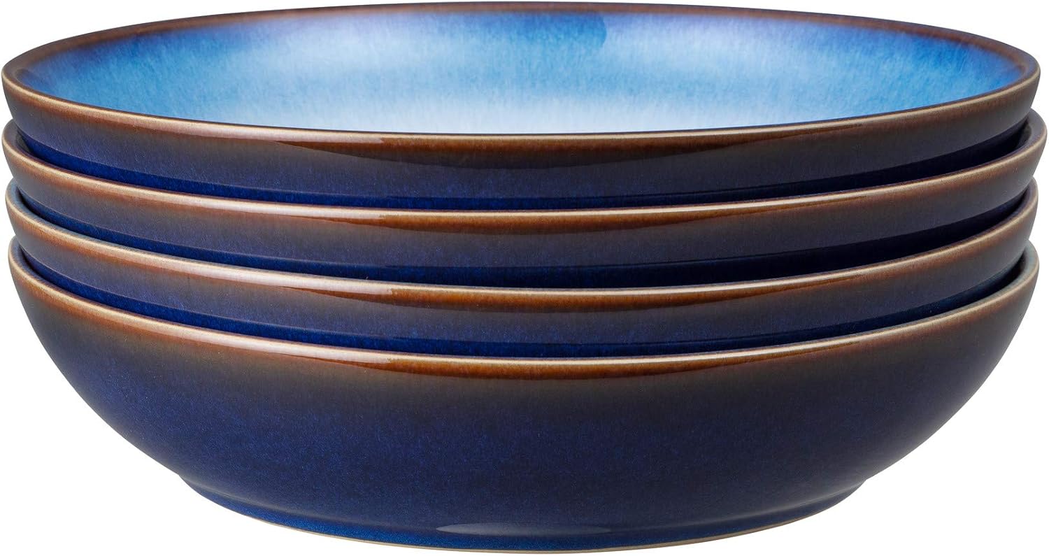 Denby Blue Haze 4 Piece Pasta Bowl Set Amazon.co.uk Kitchen & Home