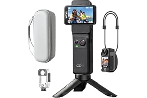 SJCAM C400 Vlogging Combo, 4K Pocket Handheld Camera, 7H Power, 6-Axis Stabilization Action Camera, 2.29''Touch Screen, Water