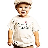 Olive Loves Apple Mastered 2 Years Birthday Shirt for Boys Golf Themed Second Birthday Tee for Kids