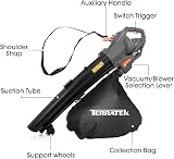 Terratek 3000W Corded Leaf Blower Vacuum 3 in 1 with Wheels 10m Cable view 5