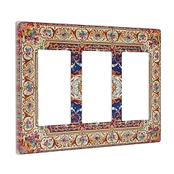 Spshian Vintage Bohemian Blue Red Floral Retro 3