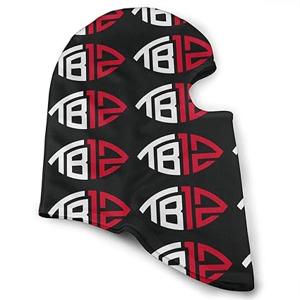 Tb12 Goat Logo Mans Womens Full Head Mask Hood Sun Uv Neck Gaiter White