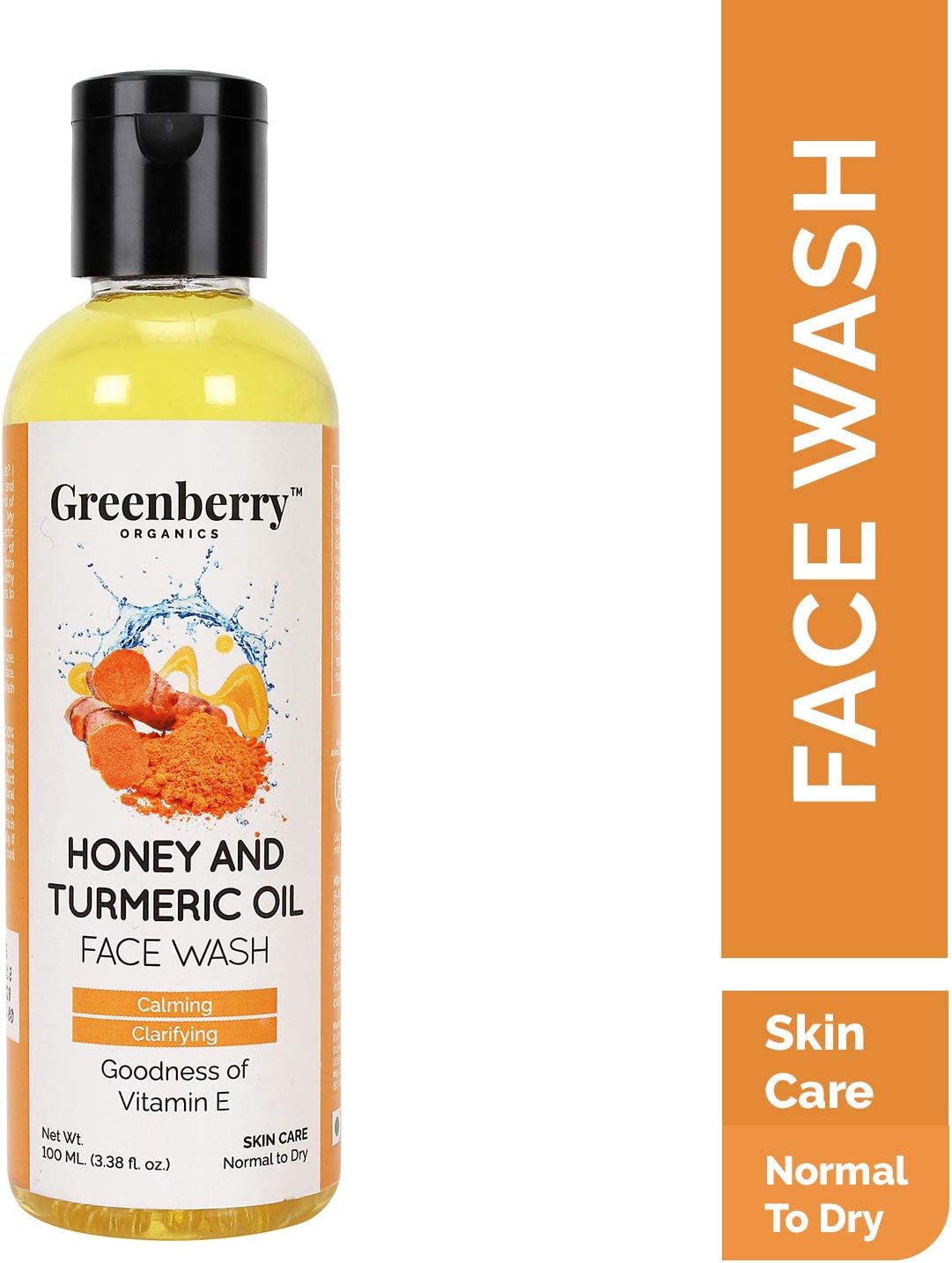 Greenberry Organics Honey And Turmeric Oil Face Wash, 100ml