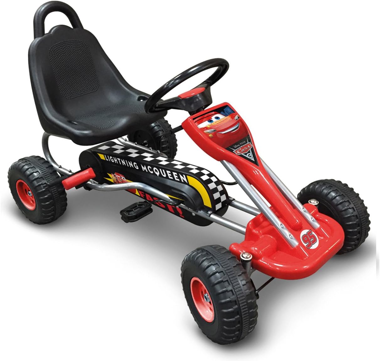 disney lightning mcqueen pedal go kart