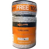 Gallagher Electric Fence Turbo Wire | Highly Conductive Strands Provide Extreme Power for Long Fences | 3/32in Diameter | 1312ft Length + 328ft Free
