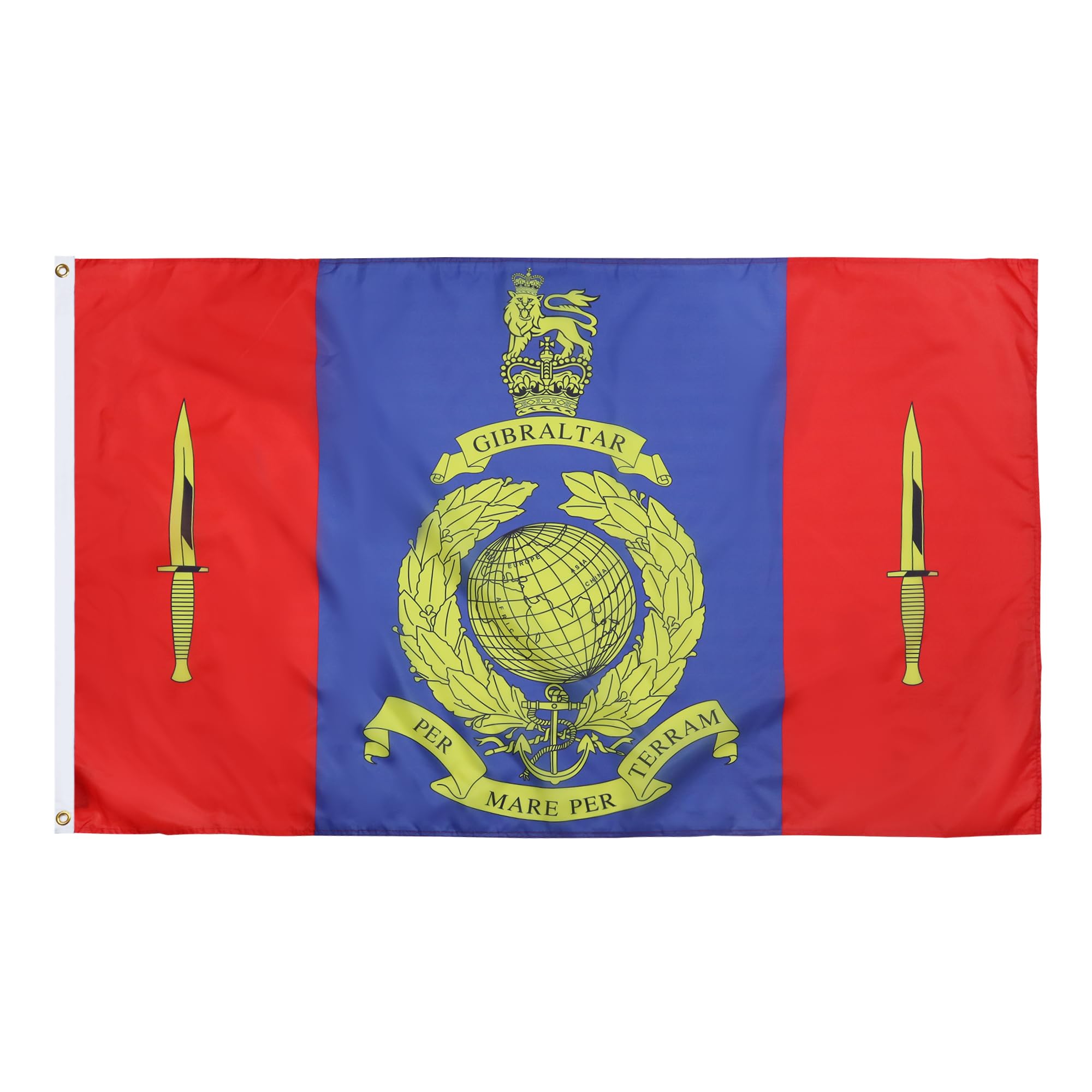 AZ FLAG - 45 Commando British Royal Marines Flag - 3x5 Ft - 100D Polyester British Army Banner with Two Metal Grommets - Fade Resistant - Vivid Colors - 3' x 5' Feet - 150x90 Cm