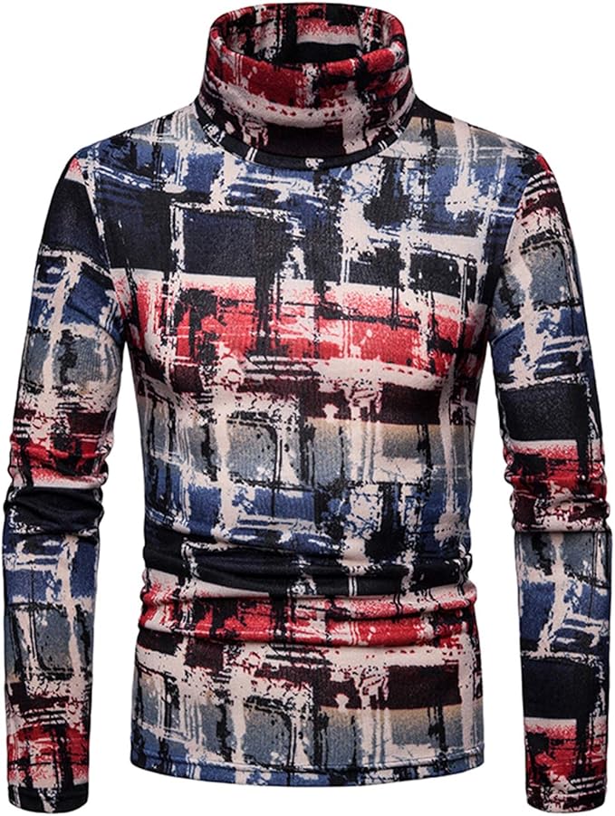 mens slim fit turtleneck shirt