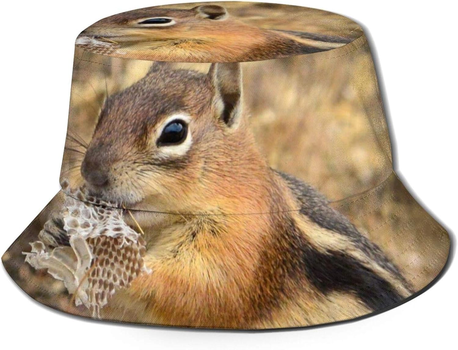 Cute Squirrel Eat Honey Bucket Hat Sun Uv Protection Foldable Fisherman