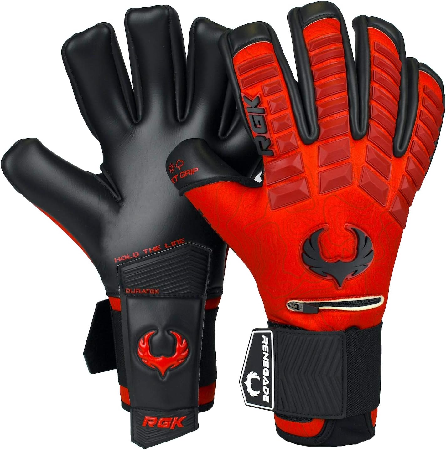Renegade GK Eclipse Professional Soccer Goalie Gloves with Microbe-Guard (Sizes 7-12, Level 5) Pro-Tek Fingersaves & 4+3MM EXT Contact Grip | Goalkeeper Gloves for Elite Play | Based in The USA : Sports & Outdoors