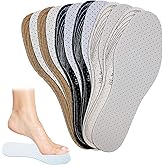6 Pairs Unisex Breathable Shoe Insoles Inserts Double Layer Latex Foam Perforated Insole Cushioning Walking Comfort Replaceable Insoles for Men 5-11 Woman 2-8(Black, White, Brown)